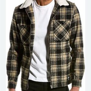 WeSC Liam Plaid Shirt Jacket Fleece Full Zip Large